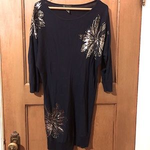 Sequined Starburst Sweater Dress